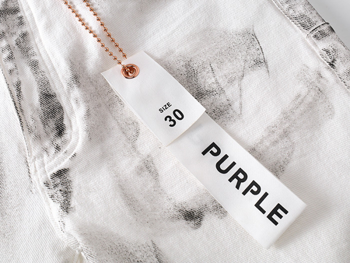 [50% Off]Purple Brand Distressed White Jeans 28684971