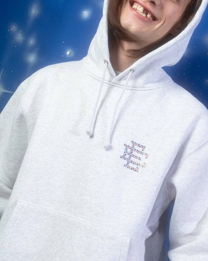 1:1 quality version Colorful Diamonds Logo Gray Hoodie & Pants Set 28685199