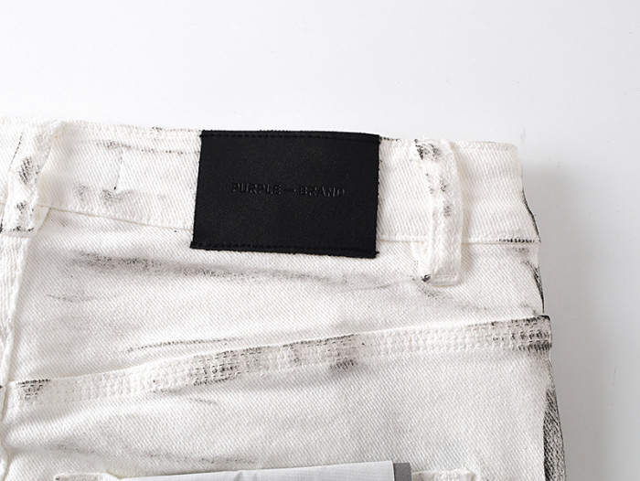 [50% Off]Purple Brand Distressed White Jeans 28684971