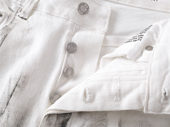 [50% Off]Purple Brand Distressed White Jeans 28684971