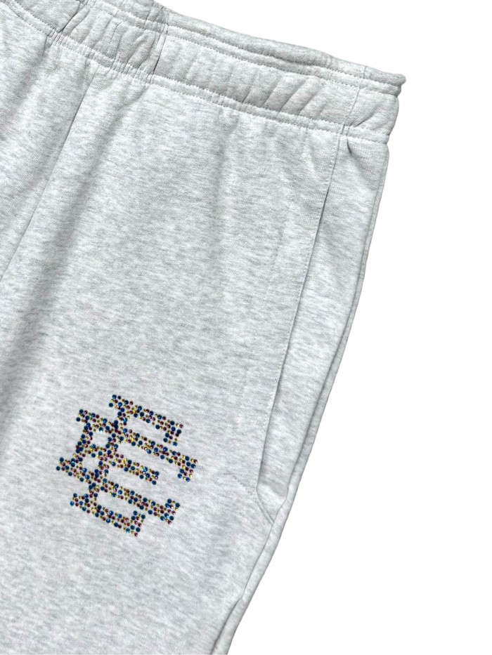 1:1 quality version Colorful Diamonds Logo Gray Hoodie & Pants Set 28685199