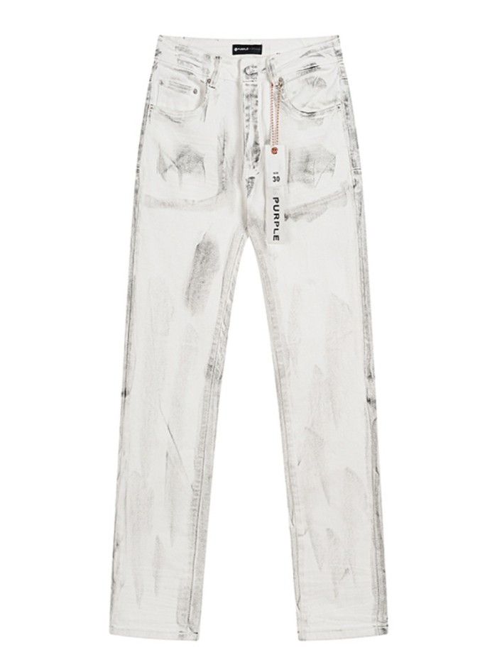 [50% Off]Purple Brand Distressed White Jeans 28684971