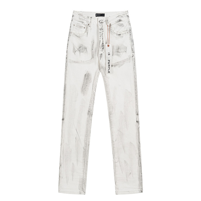 [50% Off]Purple Brand Distressed White Jeans 28684971
