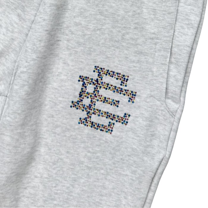 1:1 quality version Colorful Diamonds Logo Gray Hoodie & Pants Set 28685199