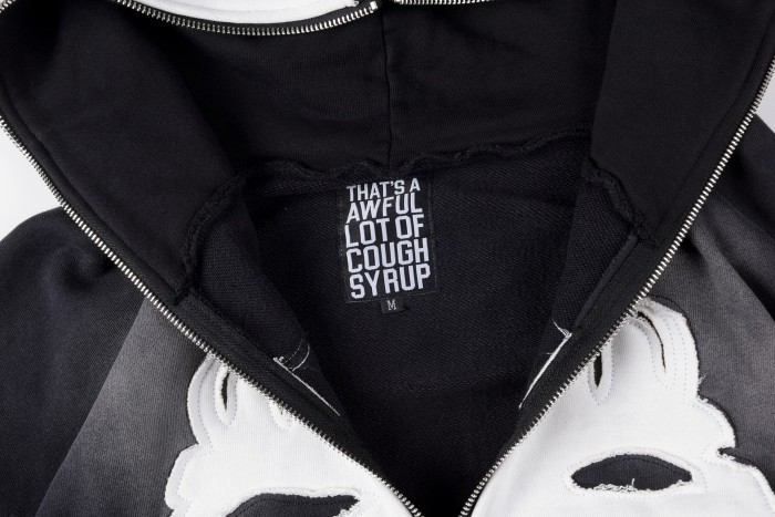 Skull Bone Embroidered Hoodie 28687417