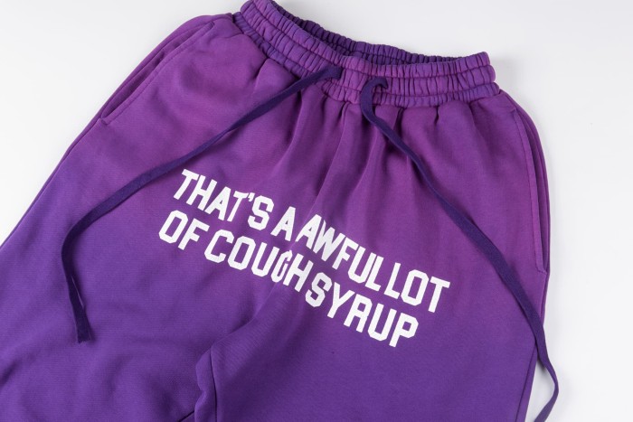 Cracked Letter Print Washed Version Hoodie & Pants Set 2 colors 28688378