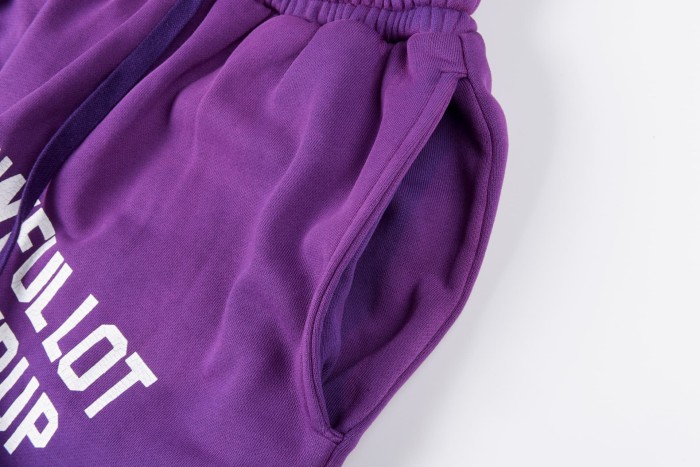 Cracked Letter Print Washed Version Hoodie & Pants Set 2 colors 28688378