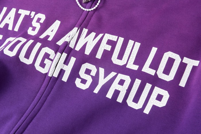 Cracked Letter Print Washed Version Hoodie & Pants Set 2 colors 28688378