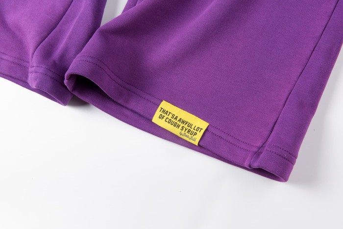 Cracked Letter Print Washed Version Hoodie & Pants Set 2 colors 28688378