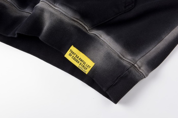 Letter Print Washed Version Hoodie & Pants Set 28688392