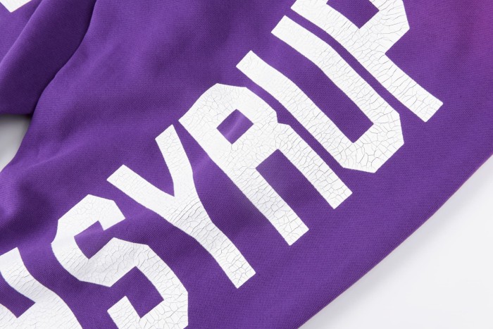 Cracked Letter Print Washed Version Hoodie & Pants Set 2 colors 28688378