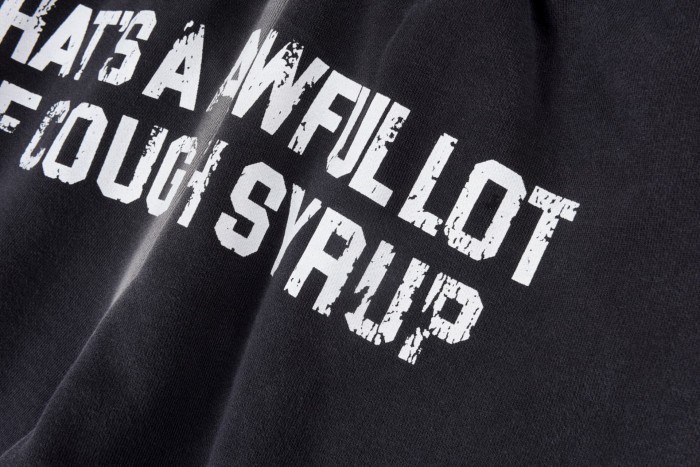 Letter Print Washed Version Hoodie & Pants Set 28688392