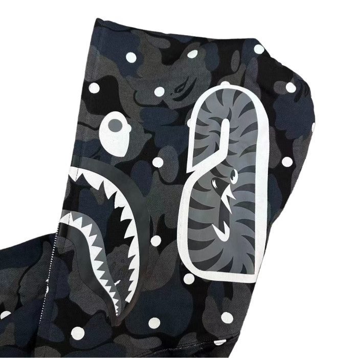  1:1 quality version Polka Dot Shark Zipper Hoodie 28690385
