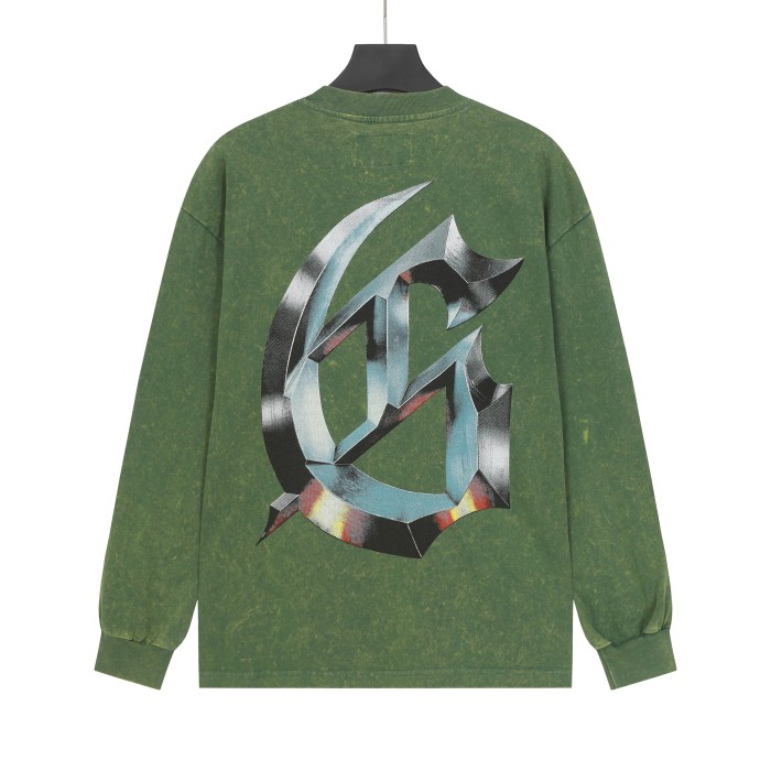 Skeleton Skate Print Washed Versiion Long Sleeve T-Shirt 2 colors 28691920