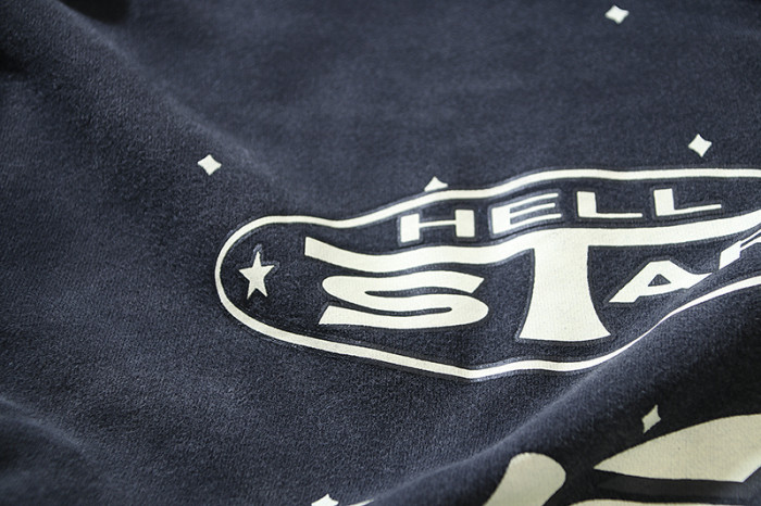 Full Star Creative Letter Logo Washed Version Hoodie & Pants Set 2 colors