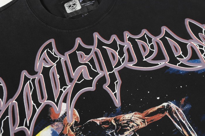 Skeleton Skate Print Washed Versiion Long Sleeve T-Shirt 2 colors 28691920