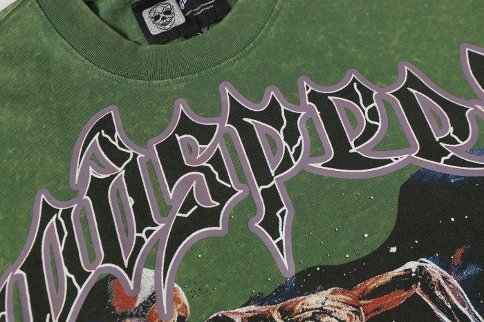 Skeleton Skate Print Washed Versiion Long Sleeve T-Shirt 2 colors 28691920