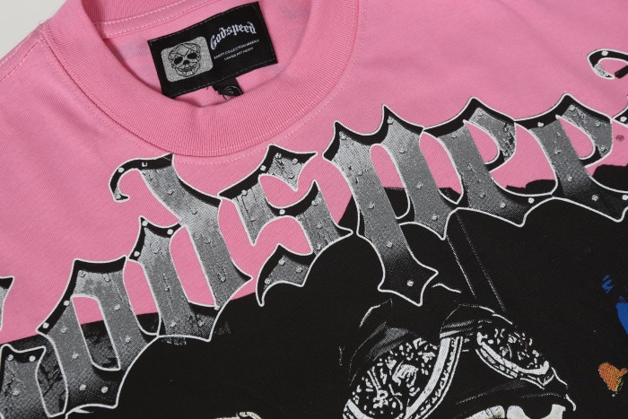 Skeleton Screen-Printed Clothing Washed Version Long Sleeve T-Shirt 2 colors 28691923