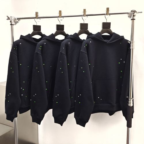 [Buy One Get One Free] 1:1 quality version Green Spider Web Printed Hoodie & Pants Set 28692914