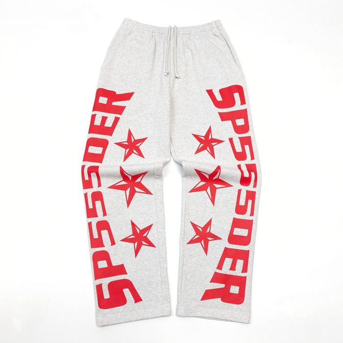 [Big & Tall for weights up to 220 lbs]1:1 quality version Red Letter Print Zipper Hoodie & Pants Set 28692870