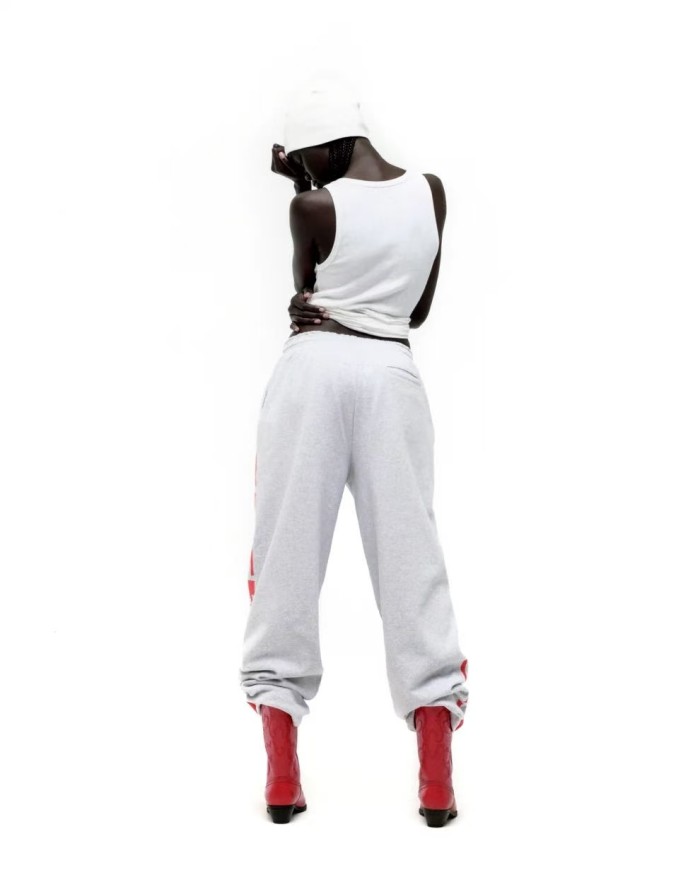 [Big & Tall for weights up to 220 lbs]1:1 quality version Red Letter Print Zipper Hoodie & Pants Set 28692870