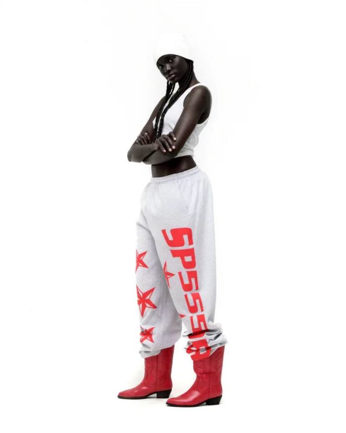 [Big & Tall for weights up to 220 lbs]1:1 quality version Red Letter Print Zipper Hoodie & Pants Set 28692870