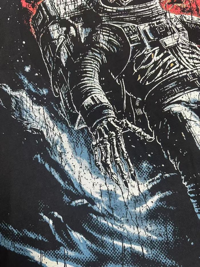 Astronaut Planet Print Washed Version Tee 3 colors 28694025