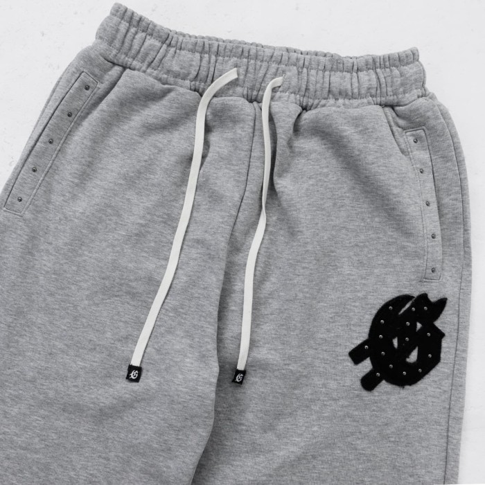 Beaded Embroidered Letter Hoodie & Pants Set 2 colors 28693925