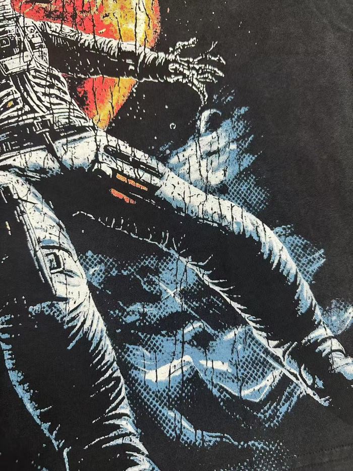 Astronaut Planet Print Washed Version Tee 3 colors 28694025