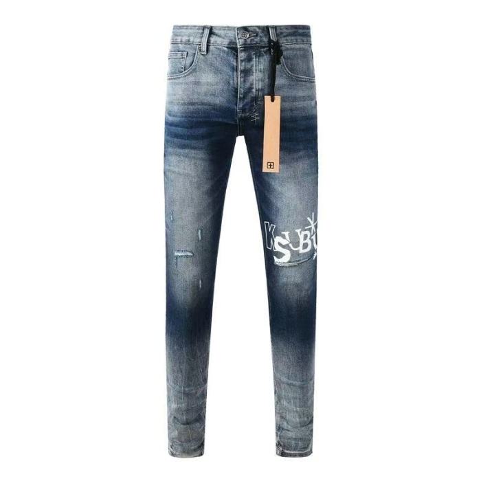 1:1 quality version Gradient-Washed Blue Jeans 28694042