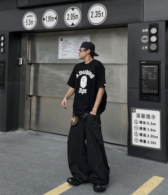 1:1 quality version Color-Blocked Ape Head Print Tee 2 colors 28694964