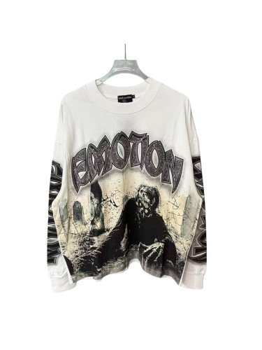 Skeleton resurrection Print Long Sleeve T-Shirt 28694984