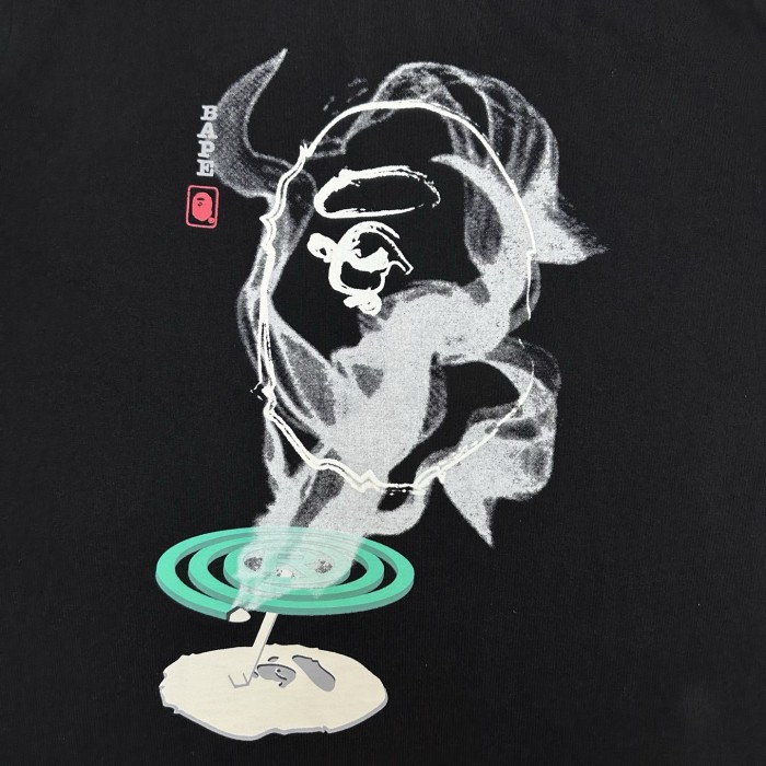 1:1 quality version Mosquito Coil Circle Ape Head Print Tee 2 colors 	 28694942