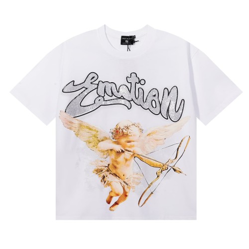 Mixed Emotion Archer's Wreath Angel Rhinestone Print tee 2 colors 28695001