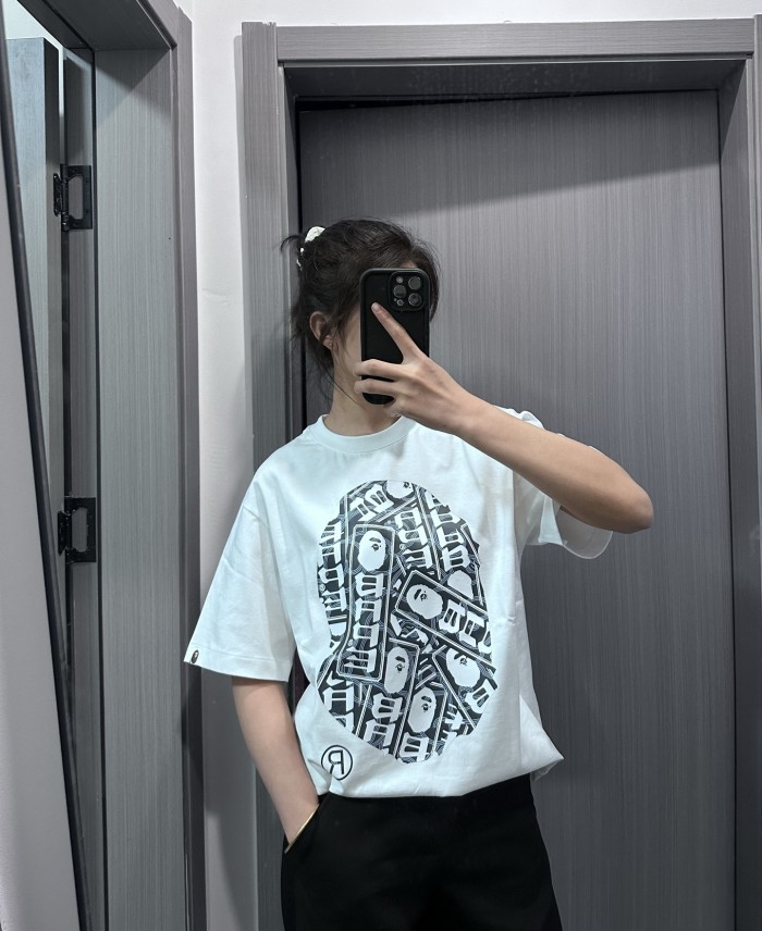 1:1 quality version Ape Man Patchwork Pattern Printed Tee 2 colors 28694971