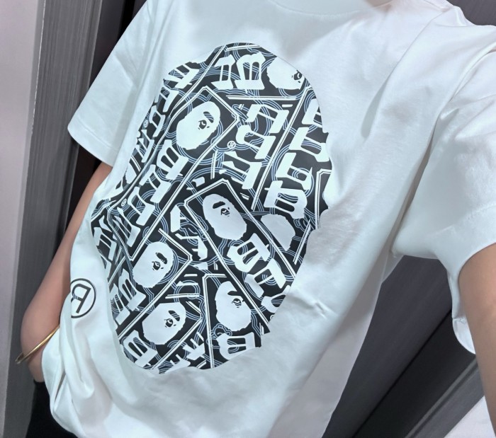 1:1 quality version Ape Man Patchwork Pattern Printed Tee 2 colors 28694971