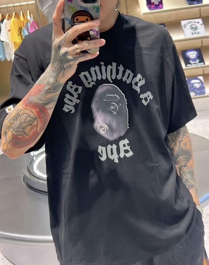 1:1 quality version Color-Blocked Ape Head Print Tee 2 colors 28694964