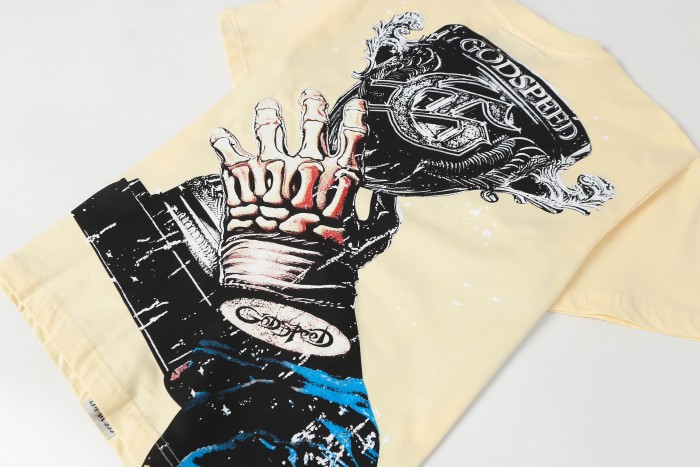Skeleton Racer Trophy Print Washed Version Tee 2 colors 28696499