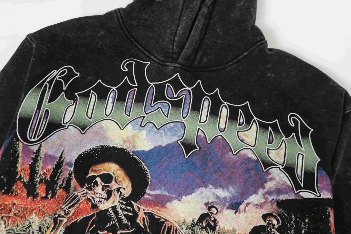 Field Farmer Skull Print Washed Hoodie 2 colors 28696538