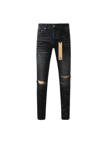 1:1 quality version Knee-hole White Dot Jeans 28700617