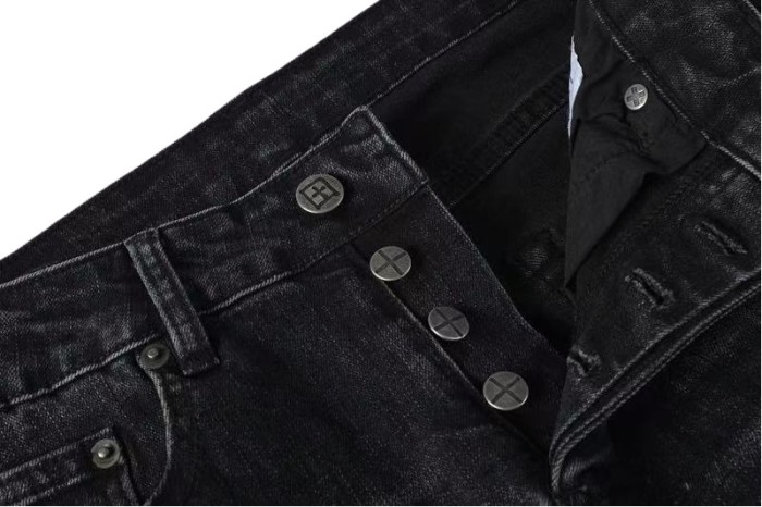 1:1 quality version Knee-hole White Dot Jeans 28700617