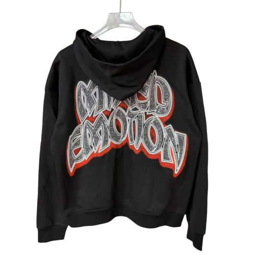 Skeleton Last Dance Rhinestone Print Zipper Hoodie 28700558