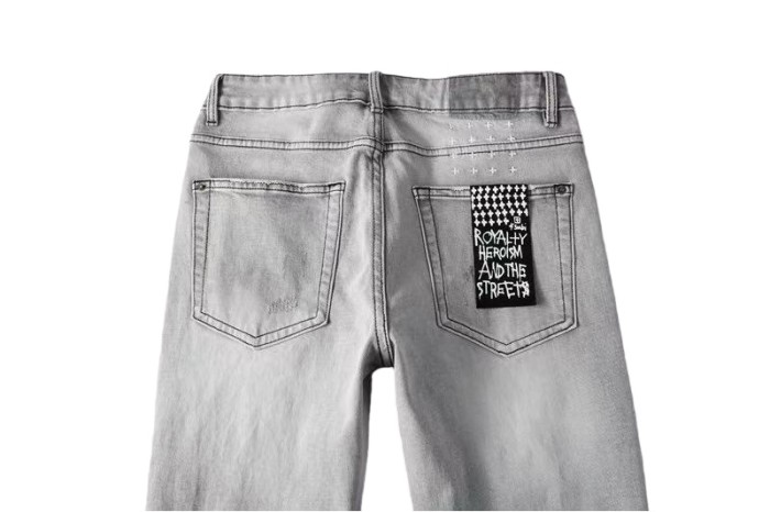 1:1 quality version Worn Hole Slim-fit Jeans 28700614