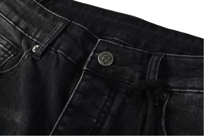 1:1 quality version Red Letter Embroidery Hole Jeans 28700618