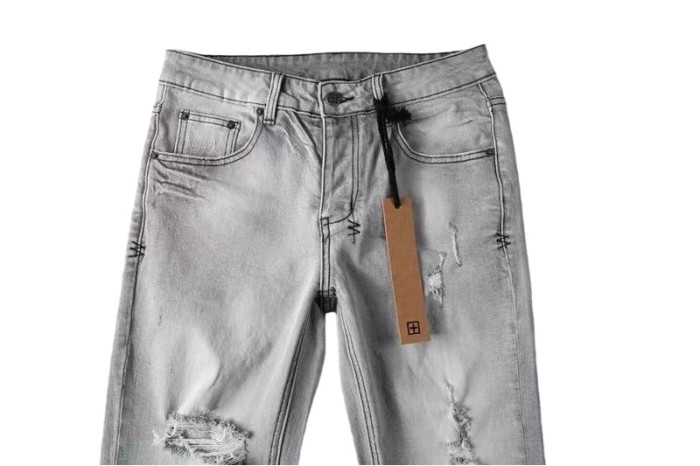 1:1 quality version Worn Hole Slim-fit Jeans 28700614