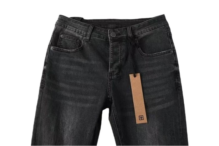 1:1 quality version Knee Logo Print Ripped Jeans 28700620