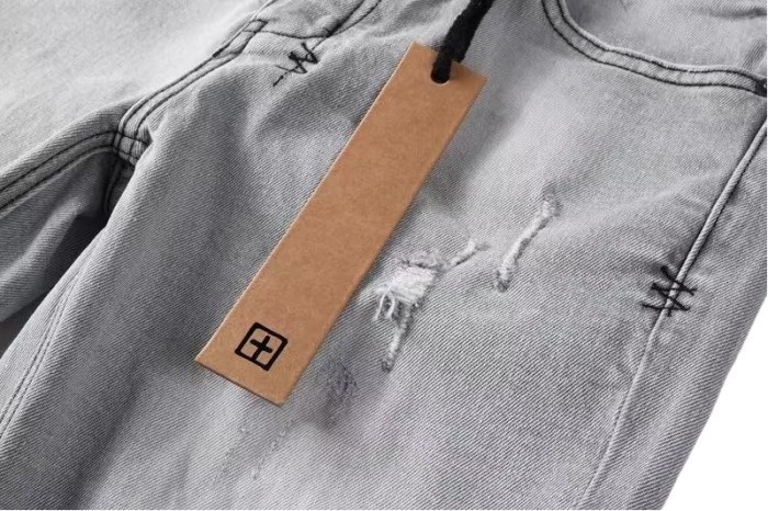 1:1 quality version Worn Hole Slim-fit Jeans 28700614