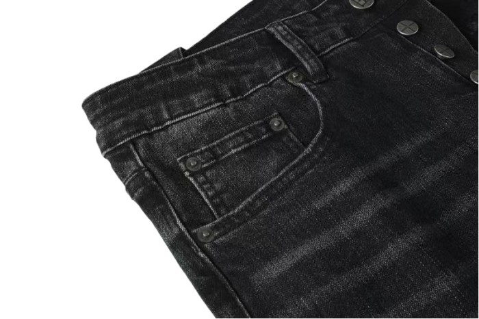 1:1 quality version Knee-hole White Dot Jeans 28700617