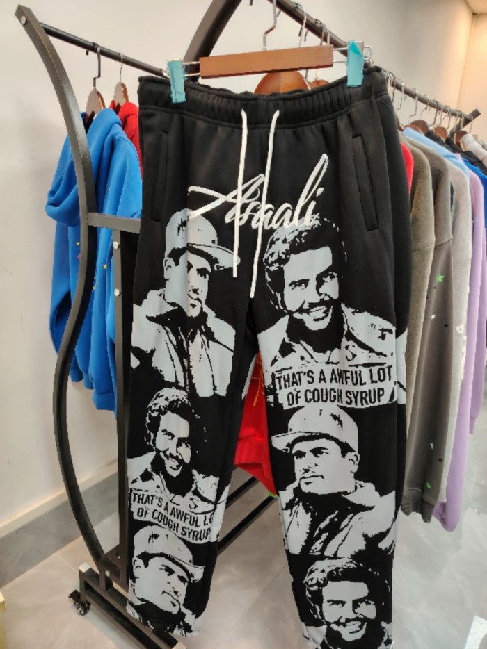 1:1 quality version Portrait Alphabet Printed Fleece-Lined Sweatpants 3 colors 28702219