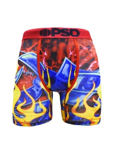 Blue Banknote Flame Print Boxer Briefs 28702277